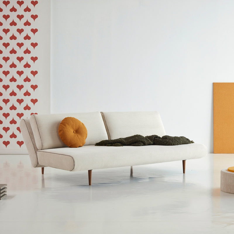 Klappsofa Unfurl Lounger Corduroy Ivory 140x200 cm
