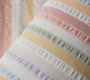 Seersucker Bettwäsche Julia mit bunten Streifen – Multi-Pastell