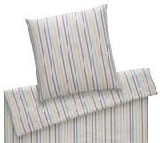 Seersucker Bettwäsche Paula mit Streifen – Multi-Blau