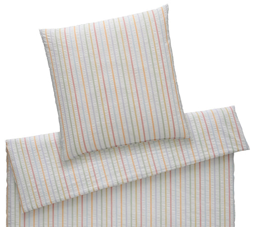 Seersucker Bettwäsche Paula mit Streifen – Multi-Pastell