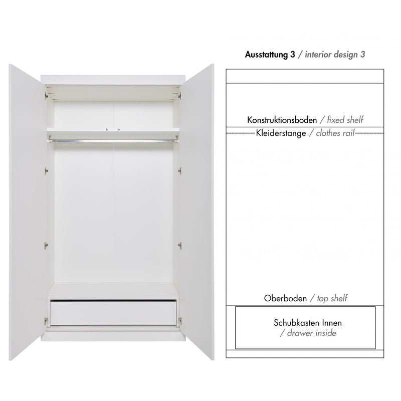 Flai 2-türiger Kleiderschrank