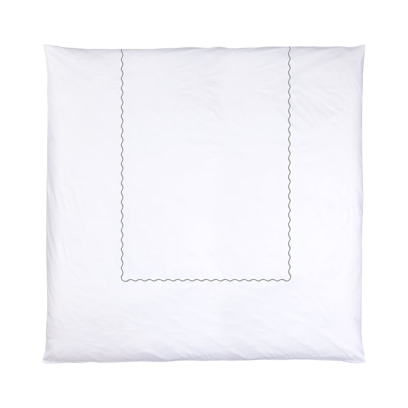 Satin-Bettwäsche Onda – Kiesel