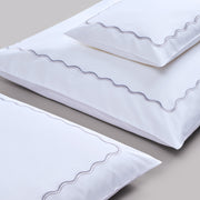 Satin-Bettwäsche Onda – Kiesel