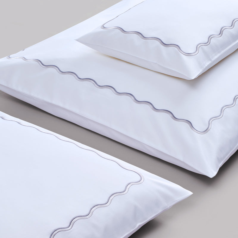 Satin-Bettwäsche Onda – Kiesel