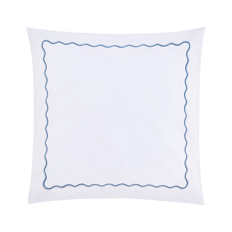 Satin-Bettwäsche Onda – Taubenblau