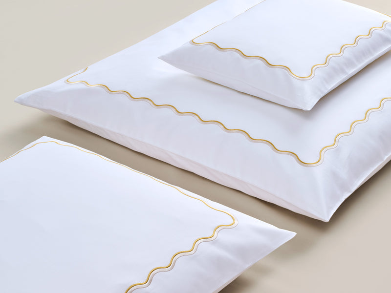 Satin-Bettwäsche Onda – Gold
