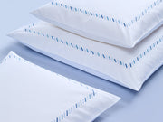 Satin-Bettwäsche Rayas – Taubenblau