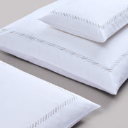 Satin-Bettwäsche Rayas – Kiesel
