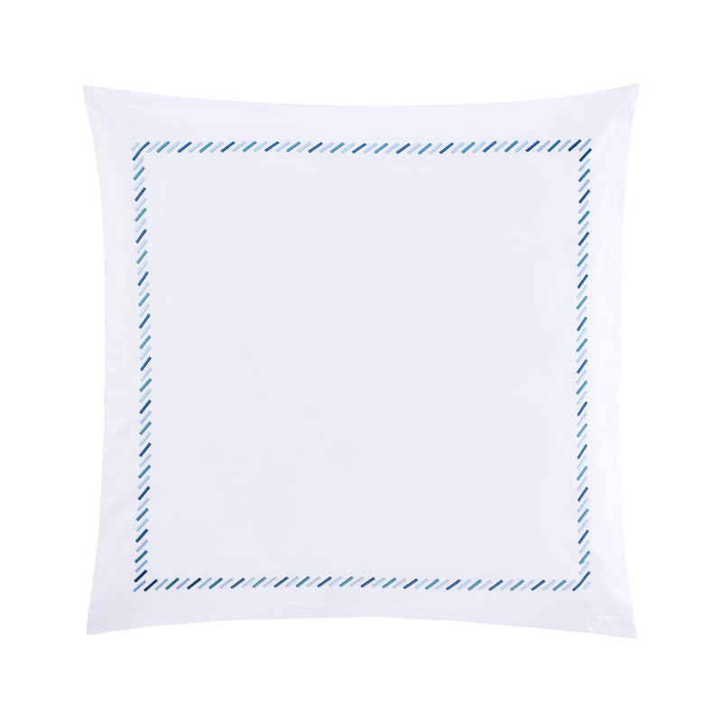 Satin-Bettwäsche Rayas – Taubenblau