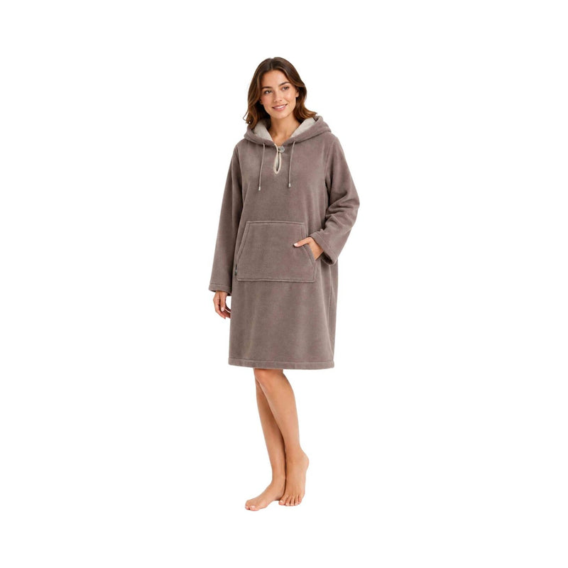 Malu: Multifaser-Poncho für Damen mit Kapuze - Test "sehr gut" – Taupe