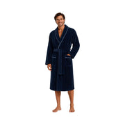 BO: Multifaser-Bademantel Herren mit Schalkragen - Test "sehr gut" – Marine/Blau