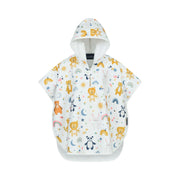 Regenbogen: Poncho für Kinder – Weiß