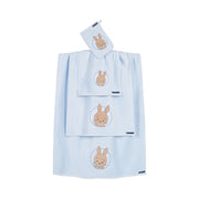 Hase: Handtuch-Serie für Kinder aus Luxus Baumwolle – Blau