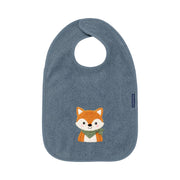 Fuchs: Lätzchen für Kinder in Microcotton-Qualität – Blau