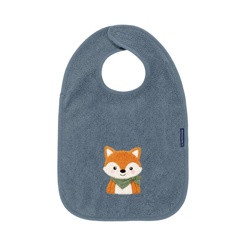 Fuchs: Lätzchen für Kinder in Microcotton-Qualität – Blau