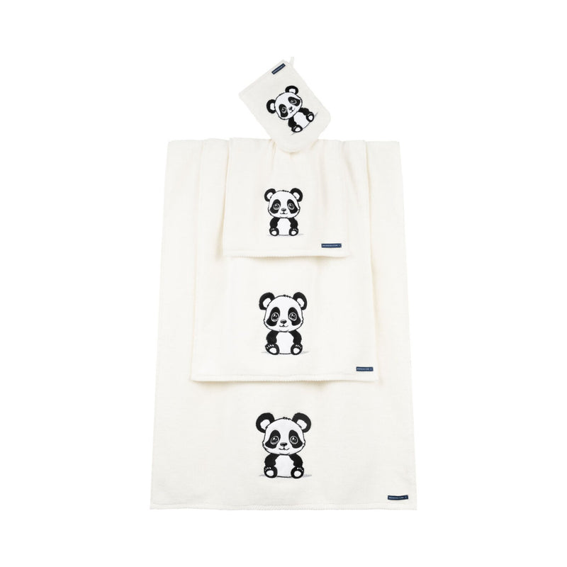 Panda: Handtuch-Serie für Kinder aus Baumwolle – Creme/Natur/Beige