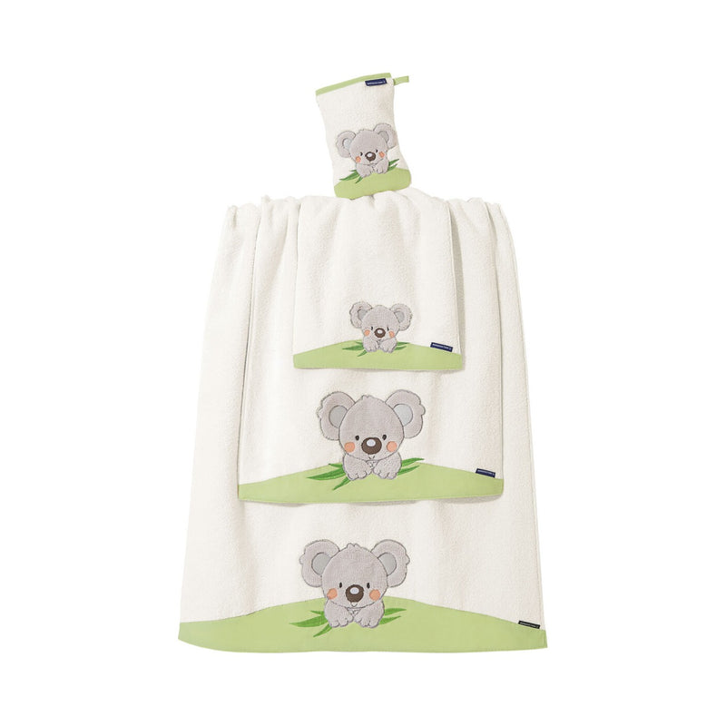 Koala: Handtuch-Serie für Kinder aus Luxus Baumwolle – Grün