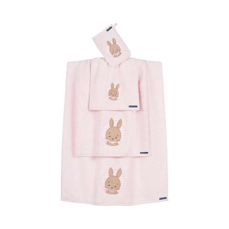 Hase: Handtuch-Serie für Kinder aus Luxus Baumwolle – Rosa