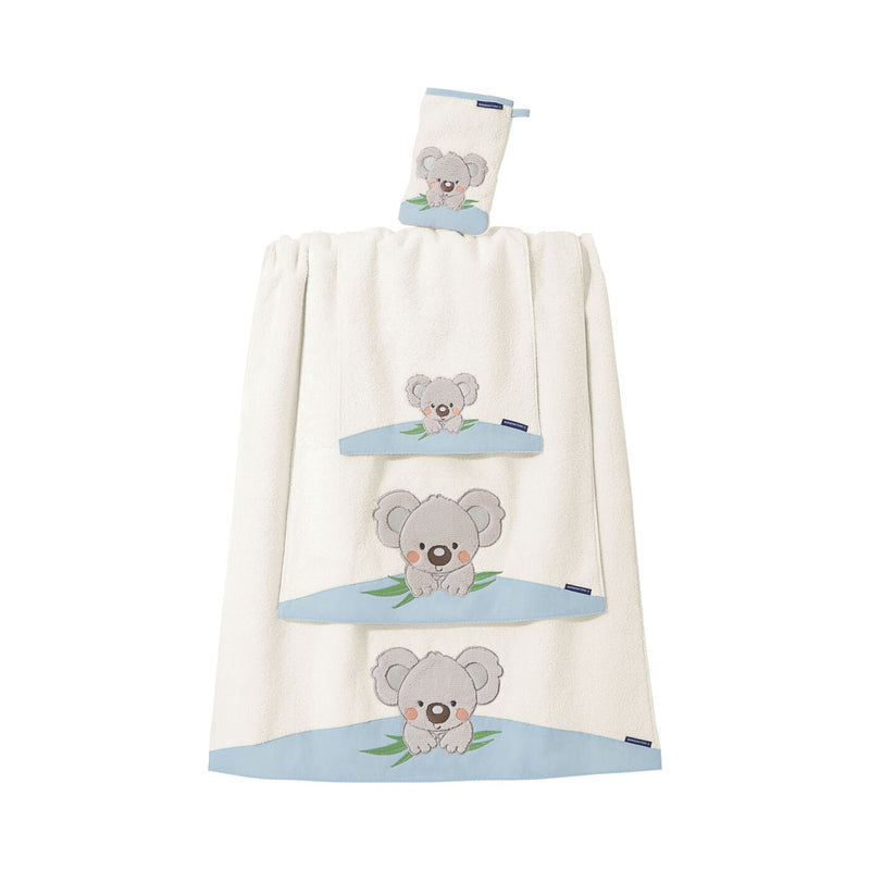 Koala: Handtuch-Serie für Kinder aus Luxus Baumwolle – Blau