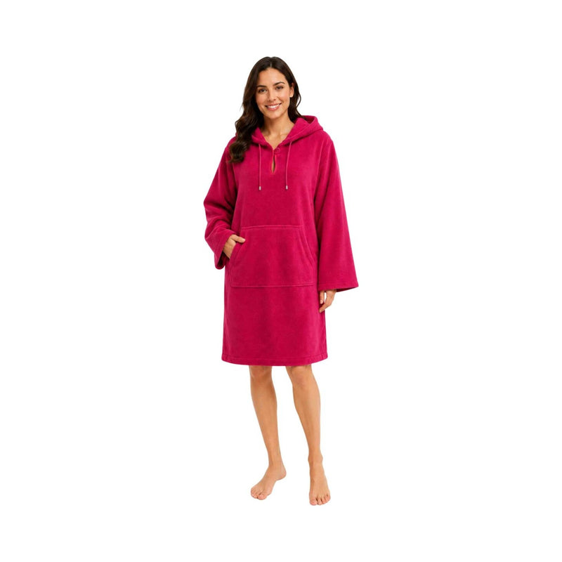 Malu: Multifaser-Poncho für Damen mit Kapuze - Test "sehr gut" – Fuchsia