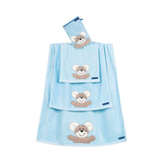 Maus: Handtuch-Serie für Kinder aus Baumwolle – Blau