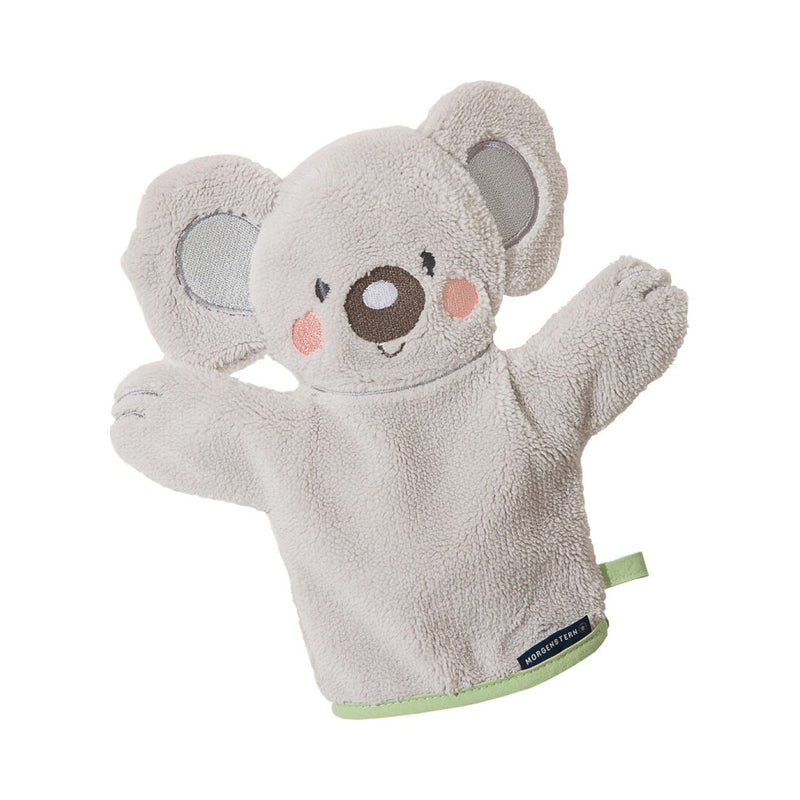 Koala: Waschhandschuh Figur für Kinder aus Luxus Baumwolle – Grau