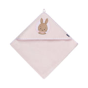 Hase: Kapuzenlaken für Kinder aus Luxus Baumwolle – Rosa