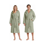 Jules: Microcotton-Bademantel für Damen und Herren mit Kapuze – Schilf