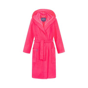 Jana: kurzer & leichter Skylight-Bademantel Damen mit Kapuze – Pink