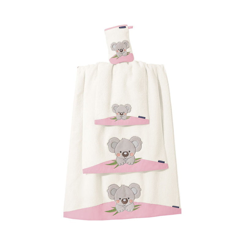 Koala: Handtuch-Serie für Kinder aus Luxus Baumwolle – Rosa