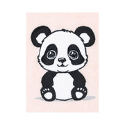 Panda: Kapuzentuch für Kinder aus Baumwolle – Pfirsich
