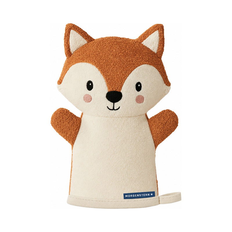 Fuchs: Waschhandschuh Figur für Kinder in Microcotton-Qualität – Beige