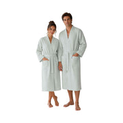 Luca: Waffelpikee-Kimono-Bademantel für Damen und Herren - Leicht, weich, saugfähig & atmungsaktiv – Mint
