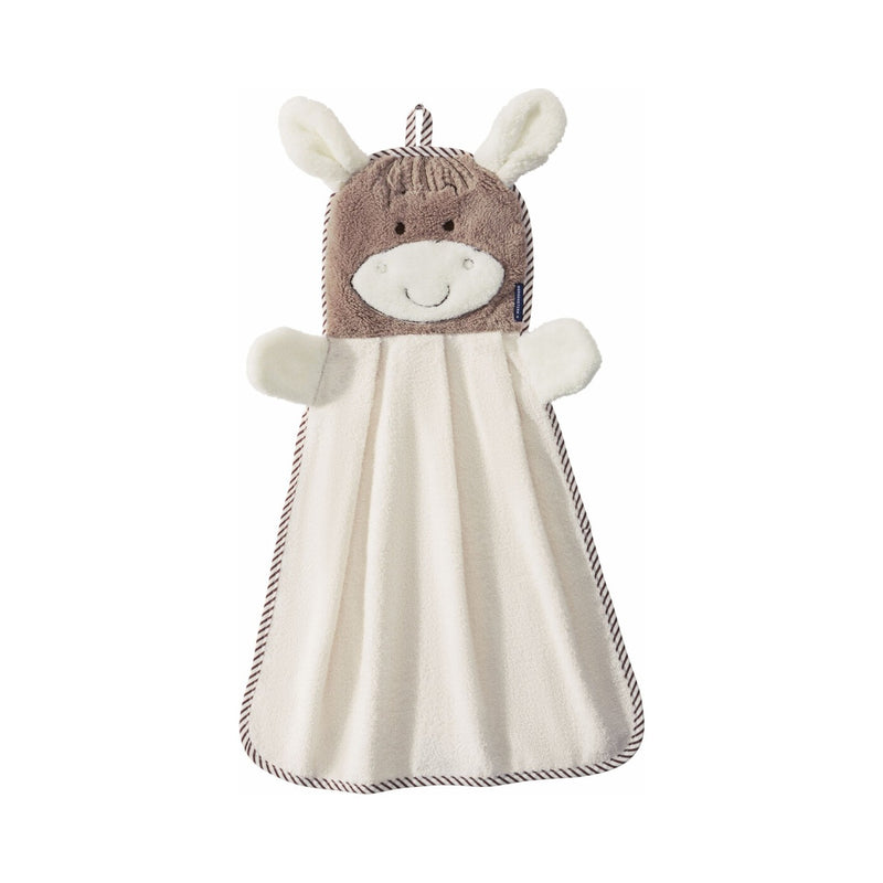 Esel: Funtowel für Kinder aus Microfaser/Baumwolle – Creme/Natur/Beige