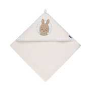 Hase: Kapuzenlaken für Kinder aus Luxus Baumwolle – Creme/Natur/Beige