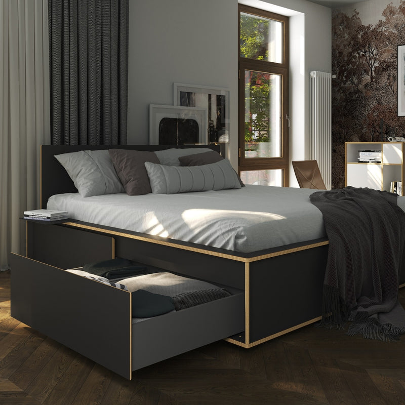 Spaze Bett Schwarz
