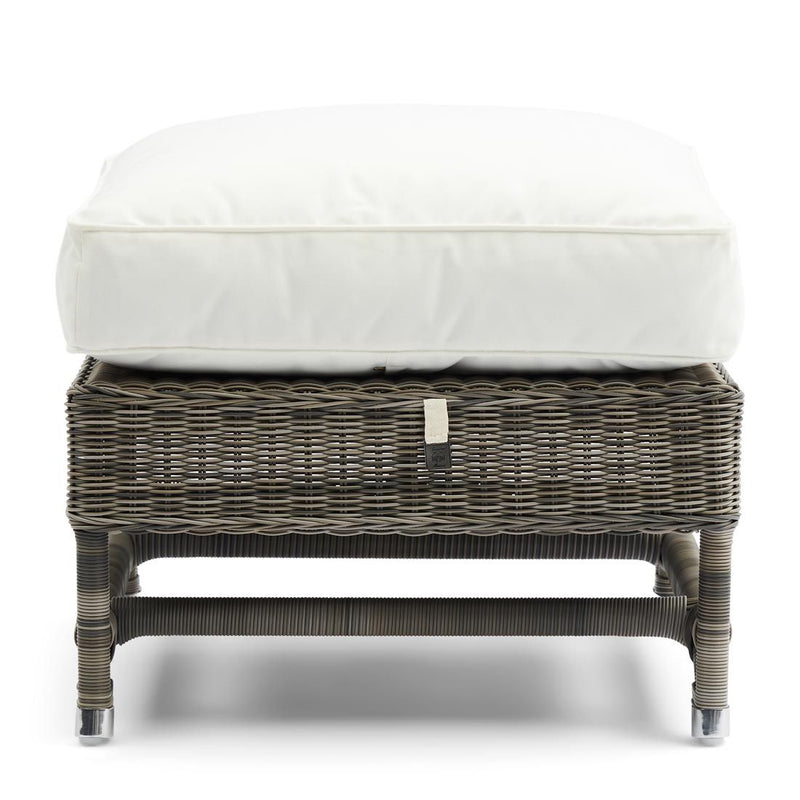 Outdoor Rustic Rattan Nicolas Wing Chair Footstool - Betten Ritter Living