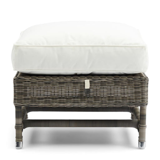 Outdoor Rustic Rattan Nicolas Wing Chair Footstool - Betten Ritter Living