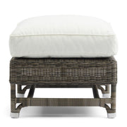 Outdoor Rustic Rattan Nicolas Wing Chair Footstool - Betten Ritter Living