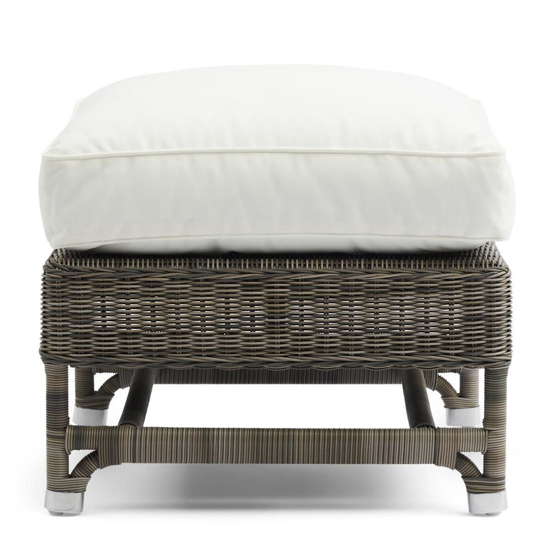 Outdoor Rustic Rattan Nicolas Wing Chair Footstool - Betten Ritter Living