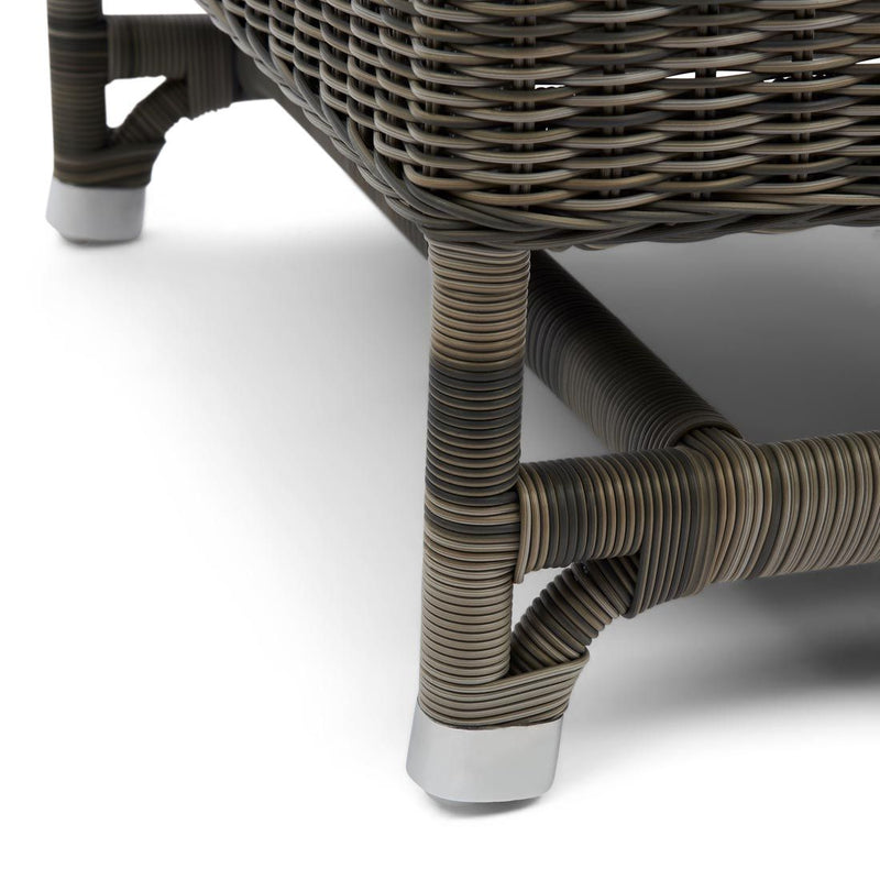Outdoor Rustic Rattan Nicolas Wing Chair Footstool - Betten Ritter Living