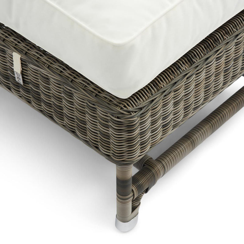 Outdoor Rustic Rattan Nicolas Wing Chair Footstool - Betten Ritter Living