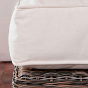 Outdoor Rustic Rattan Nicolas Wing Chair Footstool - Betten Ritter Living
