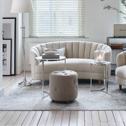 Bowery Footstool, linen, flax - Betten Ritter Living