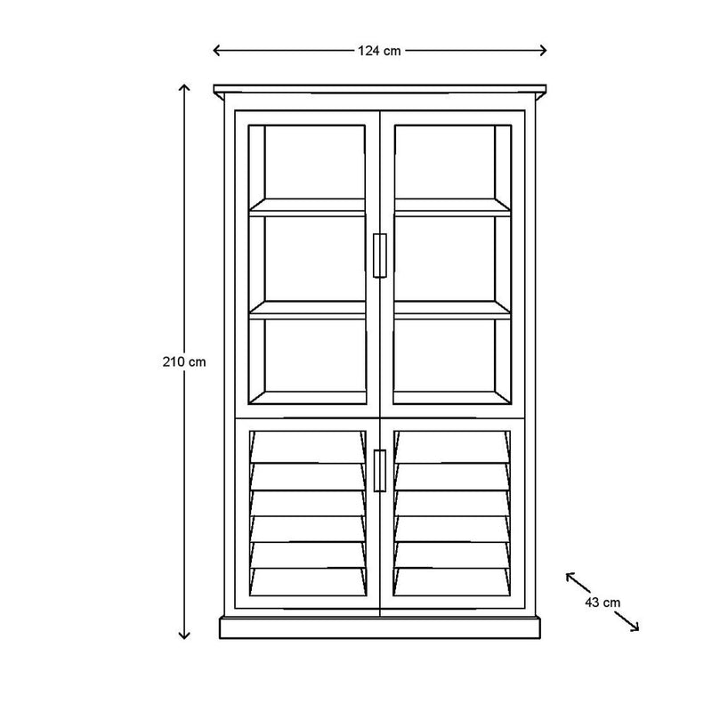 Pacifica Glass Cabinet - Betten Ritter Living