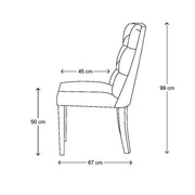 Balmoral Dining Chair, oxford weave, flanders flax - Betten Ritter Living
