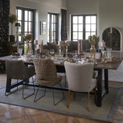 Louise Dining Chair, mouliné linen, fabulous flax - Betten Ritter Living