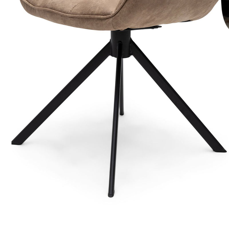 Carnaby Dining Armchair Turn Leg Pellini Camel - Betten Ritter Living